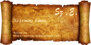 Szirmay Emma névjegykártya